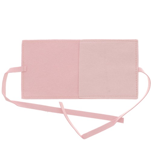 Pochette in camoscio per gioielli 60x60 mm - Rosa x1