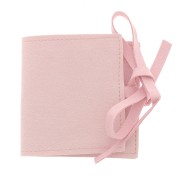 Pochette in camoscio per gioielli 60x60 mm - Rosa x1