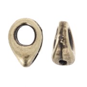 Perline terminali per piatti - Tappo terminale per SuperDuo 4x6 mm Kolympos Bronze x1