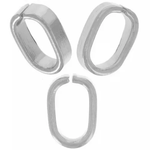 Anelli aperti ovali 9x6x2,5 mm - Acciaio inox 304L x8