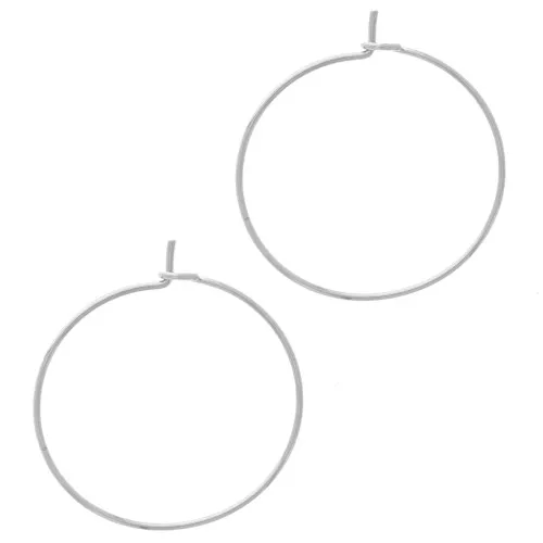 Filo decorativo Créoles 25 mm - Filo 0,7 mm - Argentato x2