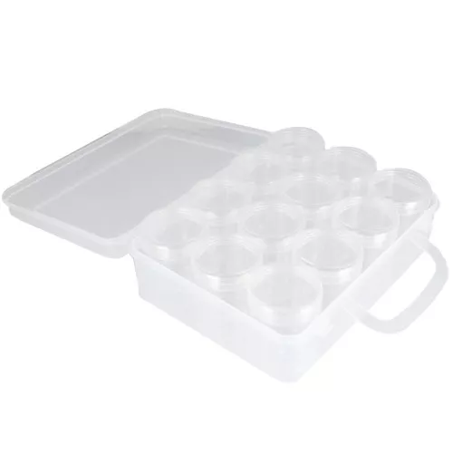 Custodia per perle e forniture 15,5x11,5 cm con 12 scatole x1
