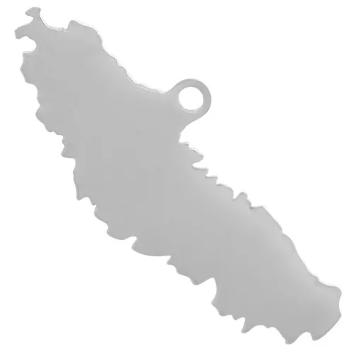 Pendente Nuova Caledonia 8x20 mm - Acciaio inossidabile 304L x1