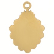 Ciondolo Cuore Ex-voto 18x12 mm - Acciaio inossidabile 304L Dorato x1