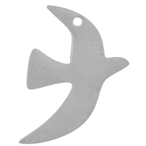 Ciondolo a forma di uccello 15x10 mm esclusivo di Perles&Co - Acciaio inossidabile 304L x1