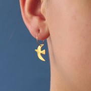 Ciondolo a forma di uccello 15x10 mm esclusivo di Perles&Co - Acciaio inossidabile 304L x1