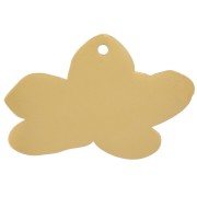 Ciondolo fiore di viola del pensiero 13x20 mm in resina epossidica - acciaio inossidabile 304L Dorato - Magenta x1