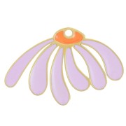 Pendente a margherita 13,5x20,5 mm in resina epossidica - Acciaio inossidabile 304L Dorato - Parma x1|raw }}