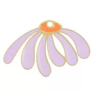 Pendente a margherita 13,5x20,5 mm in resina epossidica - Acciaio inossidabile 304L Dorato - Parma x1