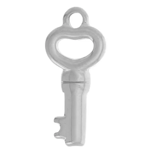 Portachiavi a forma di cuore 20x9 mm - Acciaio inox 304L x1