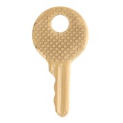 Portachiavi rotondo testurizzato 15x8 mm - Acciaio inossidabile 304L Dorato x1