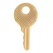 Portachiavi rotondo testurizzato 15x8 mm - Acciaio inossidabile 304L Dorato x1