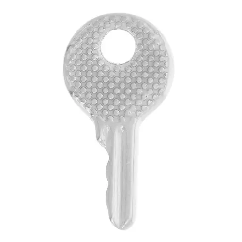 Portachiavi tondo testurizzato 15x8 mm - Acciaio inox 304L x1