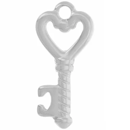 Pendente a forma di cuore 28,5x13 mm - Acciaio inossidabile 304L x1