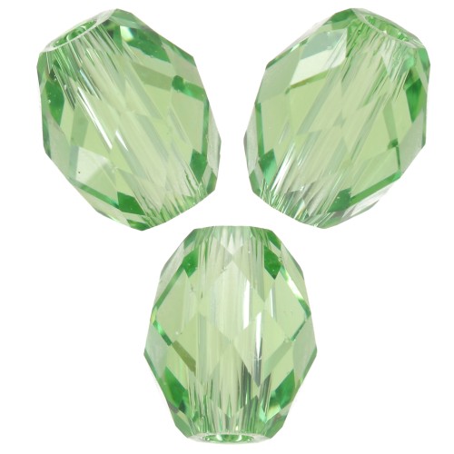 Olive Briolettes PureCrystal 5044 perle di oliva 5x4 mm - Reinvented Peridot x10