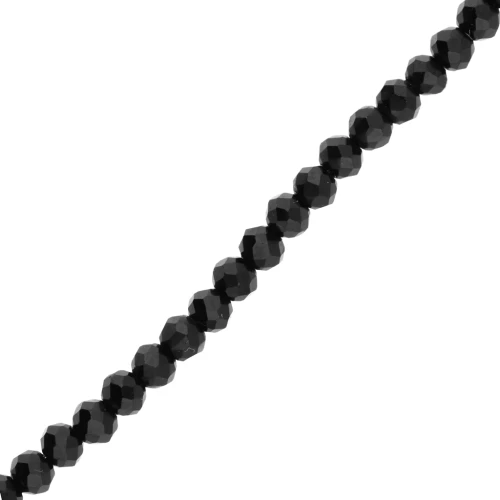 Perle sfaccettate rotonde - rotonde appiattite 3,5x3 mm - Jet x36cm