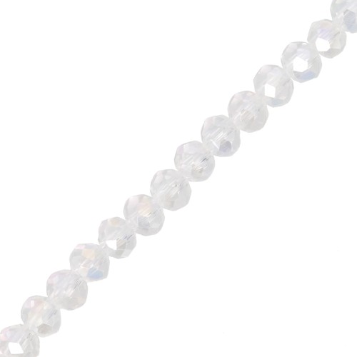 Tonde schiacciate sfaccettate 3.5x3mm - Crystal x32cm