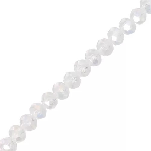 Tonde schiacciate sfaccettate 3.5x3mm - Crystal x32cm