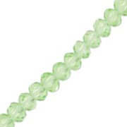 Tonde schiacciate sfaccettate mm. 3x2 Peridot x35cm