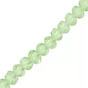 Tonde schiacciate sfaccettate mm. 3x2 Peridot x35cm