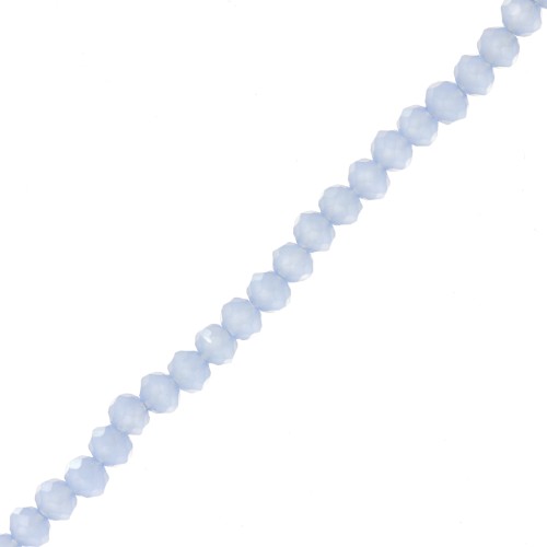 Tonde schiacciate sfaccettate mm. 3.5x2.8 Blu Opal x35cm