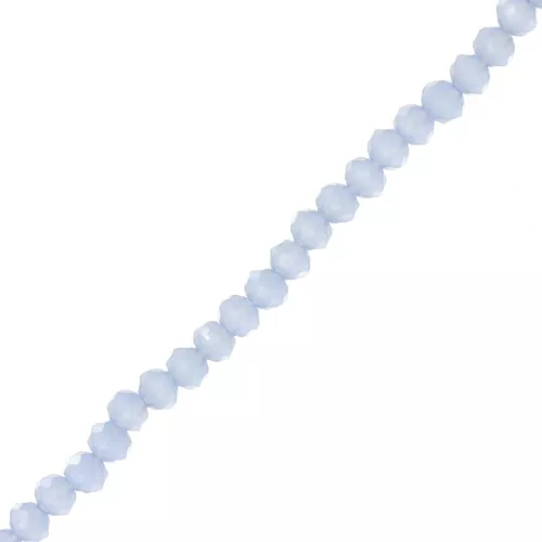 Tonde schiacciate sfaccettate mm. 3.5x2.8 Blu Opal x35cm