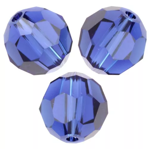 PureCrystal 5000 perline rotonde da 8 mm - Zaffiro scuro reinventato x1