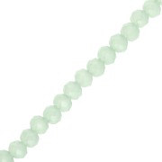 Perle sfaccettate rotonde - rotonde appiattite 4,5x3,5 mm - Verde Opale x38cm