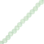 Perle sfaccettate rotonde - rotonde appiattite 4,5x3,5 mm - Verde Opale x38cm