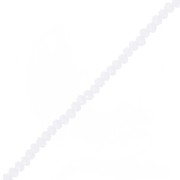 Perle sfaccettate rotonde - rotonde appiattite 4,5x3,5 mm Opale bianco x40cm