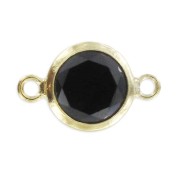 Separatori 2 anelli mm. 11x6 - Ossido di zirconio - Jet Gold filled x1|raw }}