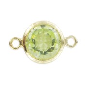 Separatori 2 anelli mm. 11x6 - Ossido di zirconio - Light Green Gold filled x1|raw }}