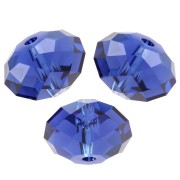 Perla rotonda appiattita PureCrystal 5040 8 mm - Reinvented Dark Sapphire x1