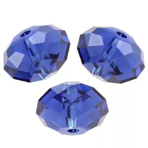 Perla rotonda appiattita PureCrystal 5040 8 mm - Reinvented Dark Sapphire x1
