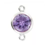 Separatore 2 anelli mm. 11x6 - Ossido di zirconio - Amethyst Argento 925 x1