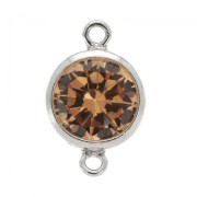 Separatore 2 anelli mm. 11x6 - Ossido di zirconio - Champagne Argento 925 x1