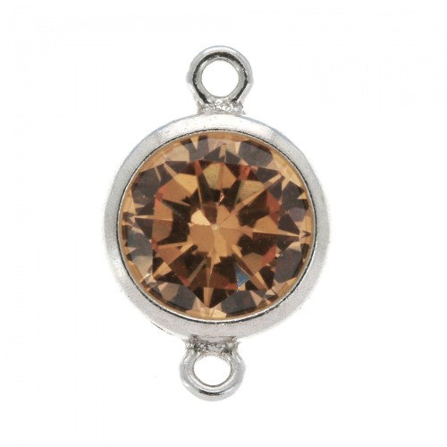 Separatore 2 anelli mm. 11x6 - Ossido di zirconio - Champagne Argento 925 x1