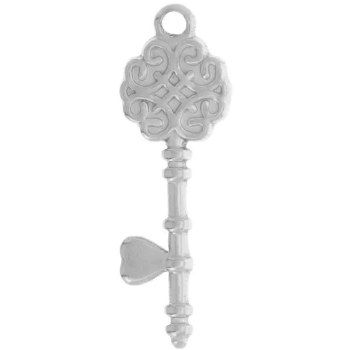 Pendente a forma di chiave barocca 34,5x11,5 mm - Acciaio inossidabile 304L x1