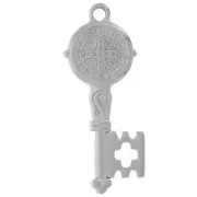 Pendente a forma di chiave 35,5x14 mm - motivo religioso - acciaio inossidabile 304L x1
