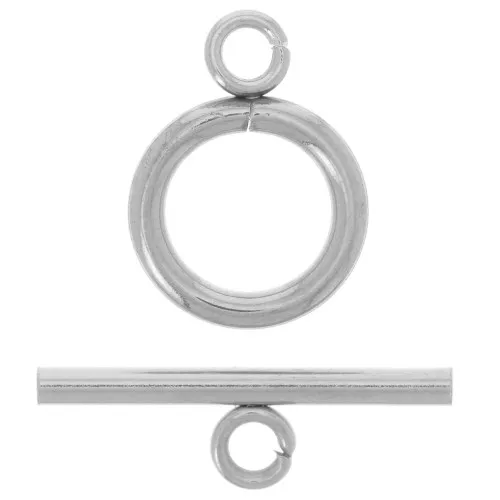 Chiusura a T per bracciale o collana da 12 mm - Acciaio inox 304L x10