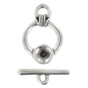 Chiusura a gancio porte cabochon 1122 8 mm Placcatura Argento Antico x1|raw }}