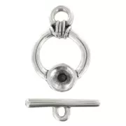 Chiusura a gancio porte cabochon 1122 8 mm Placcatura Argento Antico x1