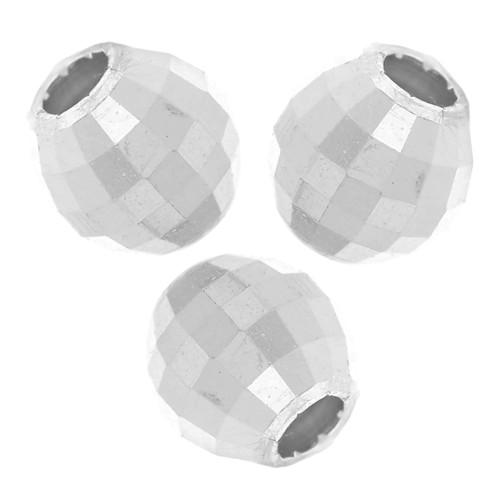 Perle sfaccettate rotonde - sfera sfaccettata 3 mm in argento 925 x10