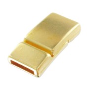 Chiusura magnetica 28x14 mm per laccetto 10mm Dorato con oro fino x1