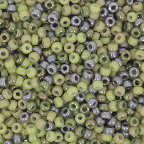 Mix di rocailles Miyuki 11/0 - Mix Kaki x8g
