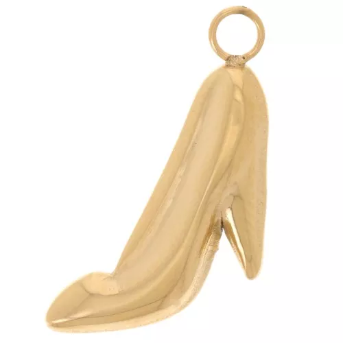 Ciondolo per scarpe Escarpin - 16x11 mm - Acciaio inox 304L Dorato x1