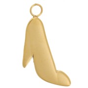 Ciondolo per scarpe Escarpin - 16x11 mm - Acciaio inox 304L Dorato x1