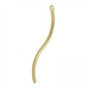 Pendente tubo ritorto 51 mm Dorato con oro fino x1