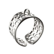 Anello openwork 1 asola Placcatura argento antico x1|raw }}