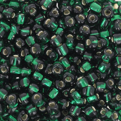 Miyuki 8/0 Triangolo TR8-1806 - Dark Green Silver Lined x8g